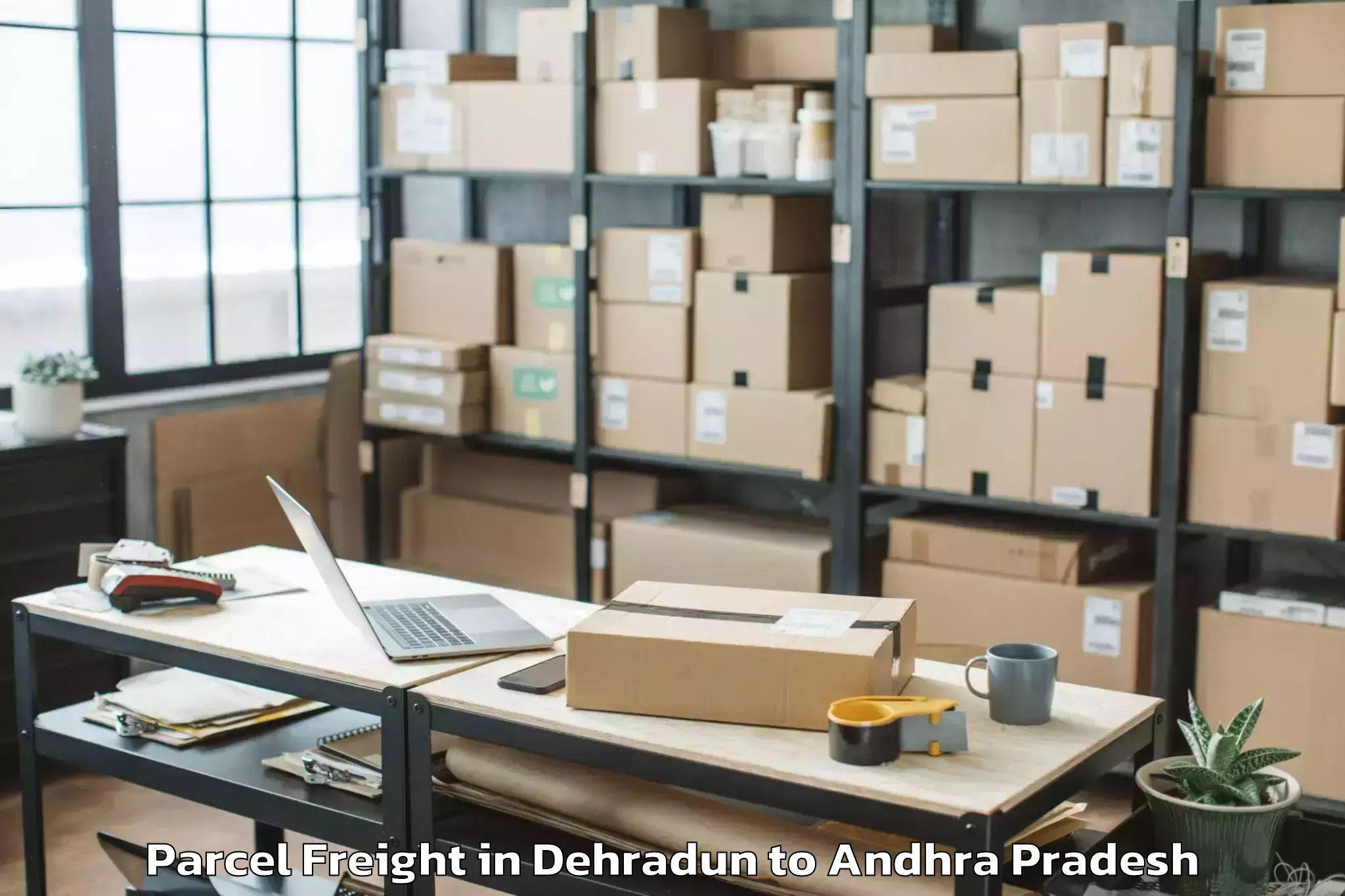 Book Dehradun to Denkada Parcel Freight Online